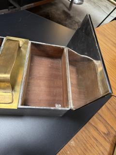 Mid Century Modern Brass Mirror Vanity Box - 4303036