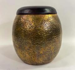 Mid Century Modern Brass Ottoman Stool or Side Table with Leather Top a Pair - 2865791