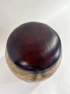 Mid Century Modern Brass Ottoman Stool or Side Table with Leather Top a Pair - 2865792