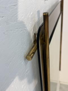 Mid Century Modern Brass Smoked Glass Wall Mirror 1970s - 4292028