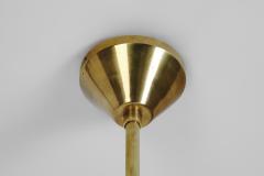 Mid Century Modern Brass and Glass Ceiling Lamp Europe ca 1950s - 3386084