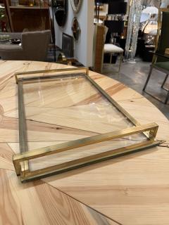 Mid Century Modern Brass and Glass Serving Tray - 4755416