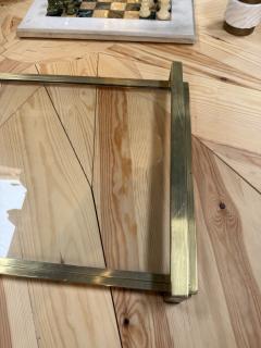 Mid Century Modern Brass and Glass Serving Tray - 4755417