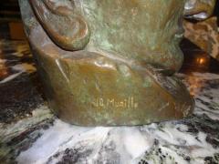 Mid Century Modern Bronze Bust by J D Murillo - 4505659