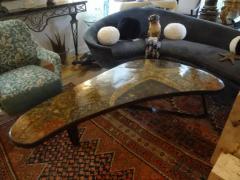 Mid Century Modern Bronze Resin and Shell Cocktail Table - 3762725
