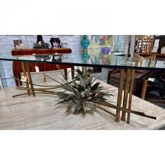Mid Century Modern Brutalist Gilt Metal Cocktail or Coffee Table - 3274058