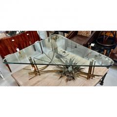 Mid Century Modern Brutalist Gilt Metal Cocktail or Coffee Table - 3274063