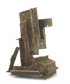 Mid Century Modern Brutalist Steel Sculpture - 4657707