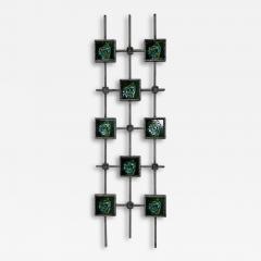 Mid Century Modern Brutalist Wall Sculpture Ceramic and Cast Aluminium 1970s - 4057286