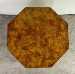 Mid Century Modern Burlwood Hexagon Display Side or End Table a Pair - 3156963