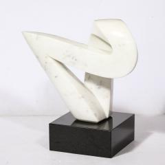 Mid Century Modern Carrara Marble Abstract Sculpture - 3473971