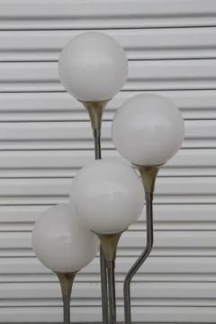 Mid Century Modern Cascading Multi Bulb Chrome Floor Lamp - 4097888