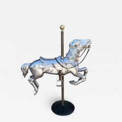 Mid Century Modern Cast Aluminum Mounted Carousel Horse Sculpture Worlds Fair - 2519609