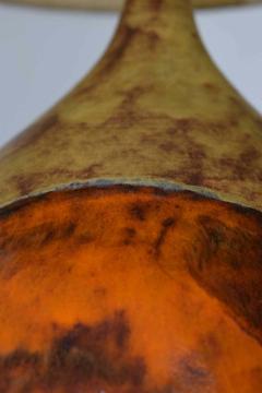 Mid Century Modern Ceramic Table Lamp in Orange and Brown - 1293792