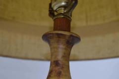 Mid Century Modern Ceramic Table Lamp in Orange and Brown - 1293797