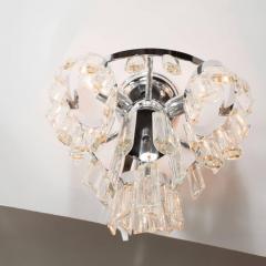 Mid Century Modern Chandelier Chrome Chandelier with Crystal Rods - 1460934