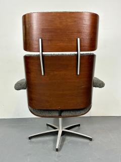 Mid Century Modern Charles Ray Eames Style Lounge Chair Ottoman Boucle - 2944316