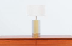 Mid Century Modern Chrome Brass Table Lamp - 2217337