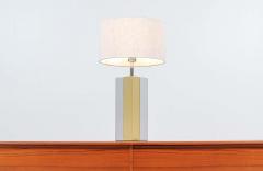 Mid Century Modern Chrome Brass Table Lamp - 2217338