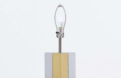 Mid Century Modern Chrome Brass Table Lamp - 2217341