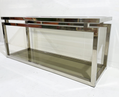 Mid Century Modern Chrome Console 1970s - 3444897