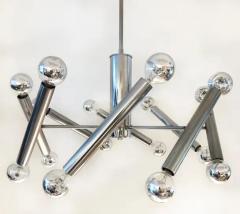 Mid Century Modern Chrome Sputnik 16 Light Chandelier Wired and Working - 3513617