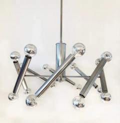 Mid Century Modern Chrome Sputnik 16 Light Chandelier Wired and Working - 3513618
