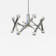 Mid Century Modern Chrome Sputnik 16 Light Chandelier Wired and Working - 3527619