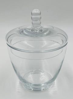 Mid Century Modern Clear Glass Lidded Candy Jar or Sugar Bowl - 4727465