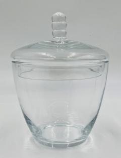 Mid Century Modern Clear Glass Lidded Candy Jar or Sugar Bowl - 4727466