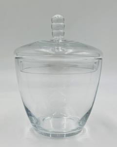 Mid Century Modern Clear Glass Lidded Candy Jar or Sugar Bowl - 4727467
