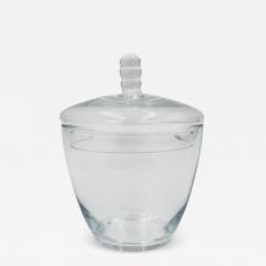 Mid Century Modern Clear Glass Lidded Candy Jar or Sugar Bowl - 4730227