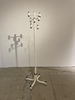 Mid Century Modern Coat Rack Made of steel in white Lacquer 1960s  - 2767949