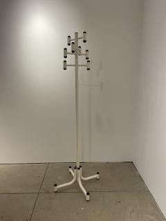 Mid Century Modern Coat Rack Made of steel in white Lacquer 1960s  - 2767950