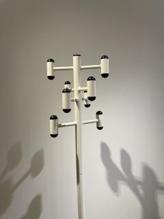 Mid Century Modern Coat Rack Made of steel in white Lacquer 1960s  - 2767951