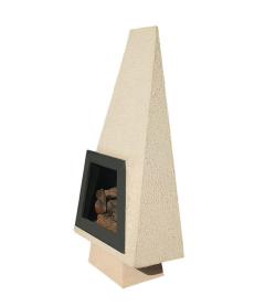 Mid Century Modern Concrete Architectural Freestanding Fireplace - 1749415