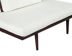 Mid Century Modern Cream Settee Lounger - 3995718