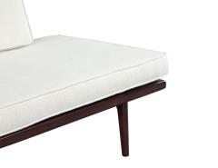 Mid Century Modern Cream Settee Lounger - 3995725