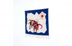 Mid Century Modern Cubist Bull Wall Art Tapestry - 2289100