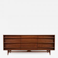 Mid Century Modern Curved Front Dresser by Young Furniture Co  - 2404910
