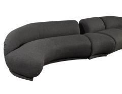 Mid Century Modern Curved Sectional Sofa 4 PC - 2836863