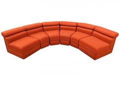 Mid Century Modern Curved or Circular Modular Serpentine Sofa - 2954804