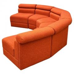 Mid Century Modern Curved or Circular Modular Serpentine Sofa - 2954817