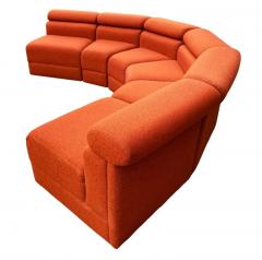 Mid Century Modern Curved or Circular Modular Serpentine Sofa - 2954832