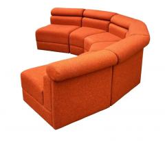 Mid Century Modern Curved or Circular Modular Serpentine Sofa - 2954837