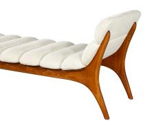 Mid Century Modern Danish Chaise Lounge in Boucle Fabric - 3265351