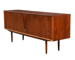 Mid Century Modern Danish Long Teak Credenza with Tambour Doors - 4323308