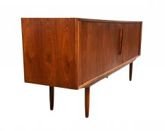 Mid Century Modern Danish Long Teak Credenza with Tambour Doors - 4323312