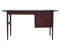 Mid Century Modern Danish Style Walnut Desk with Faux Slate Top - 4003393