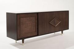 Mid Century Modern Dark Walnut Credenza C 1950s - 2705018